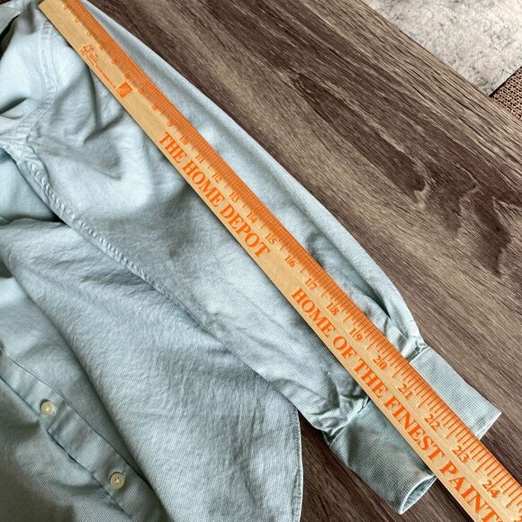 Michael Kors Men's M Light Green White Houndstooth Button Down Shirt Casual - Picture 10 of 10